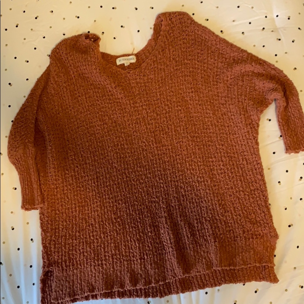Oversized orange sweater